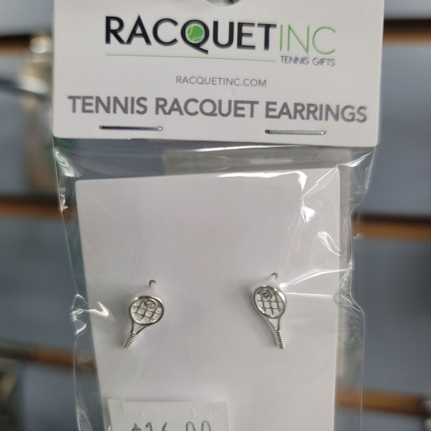 Racquet Inc Tennis Racquet Earrings Silver
