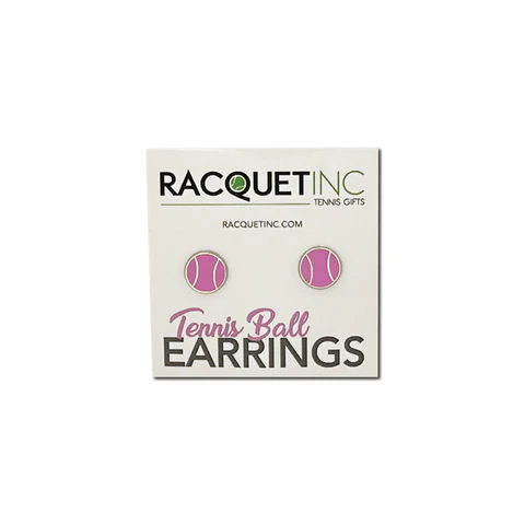 Racquet Inc Tennis Ball Earrings Pink