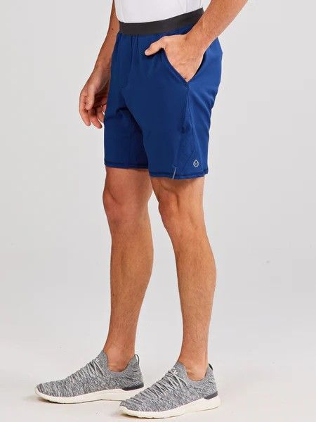 Tasc Mens Velocity 8in Shorts Marine Blue TM760-404, Size: S