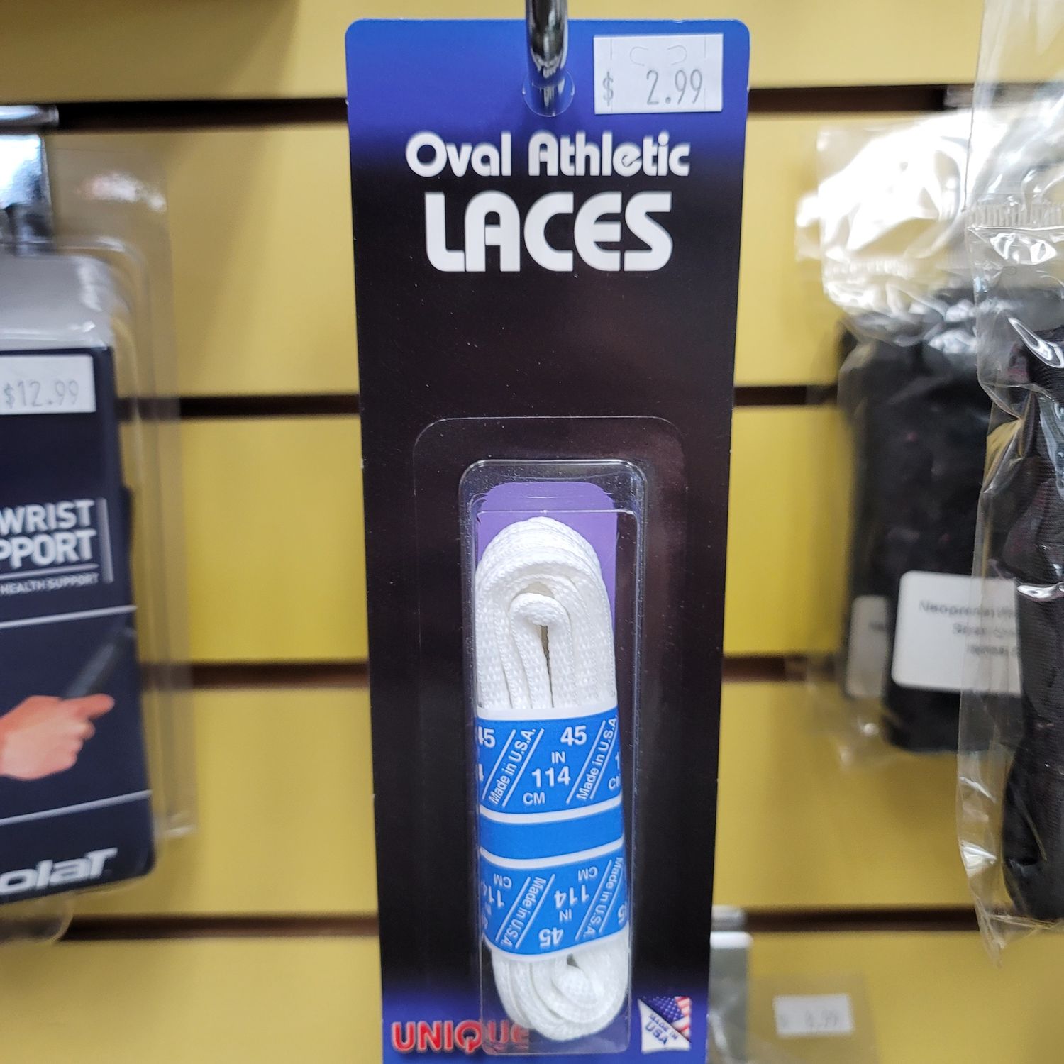 Tourna Unique Oval Athletic Laces White SLO-54-W