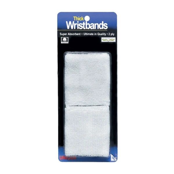 Tourna Thick Wristbands White WB-1