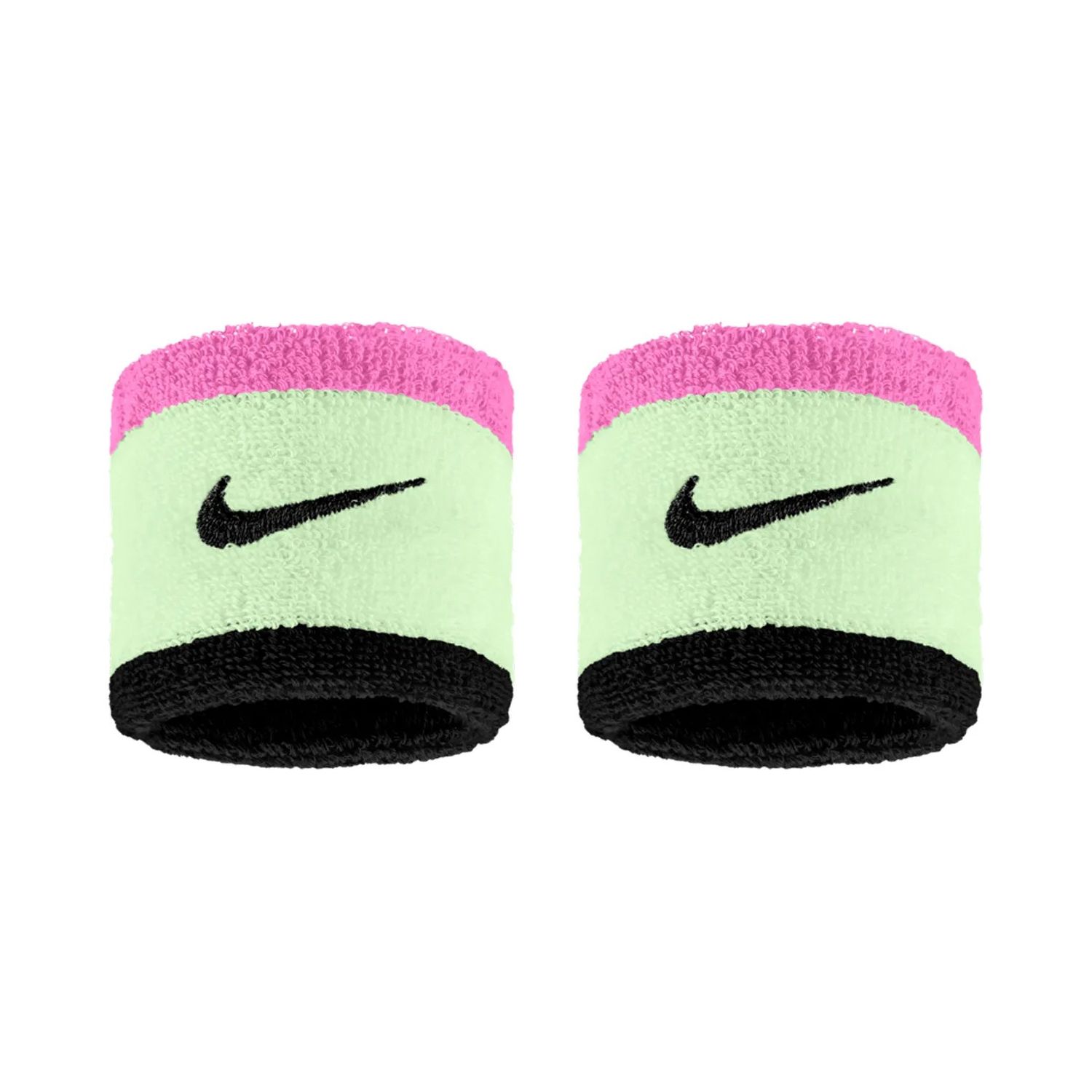 Nike Swoosh Wristbands 2pk Barely Volt/Playful Pink/Black