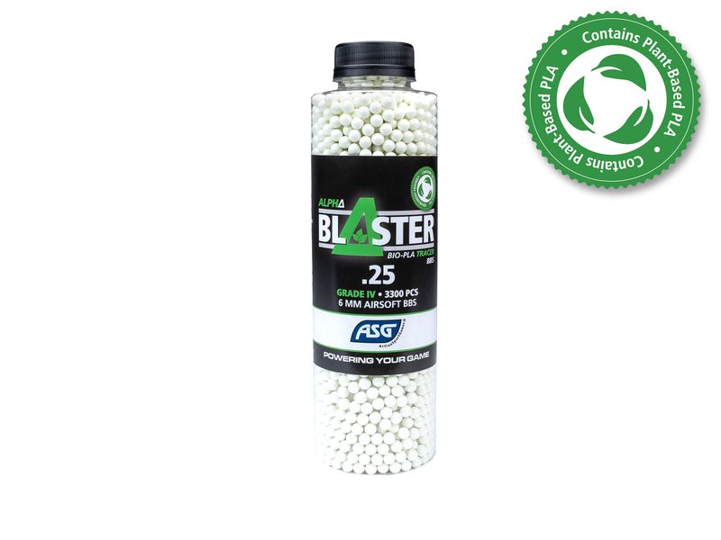 Alpha Blaster BIO Green Tracer BBs, 3300 pcs, bottle