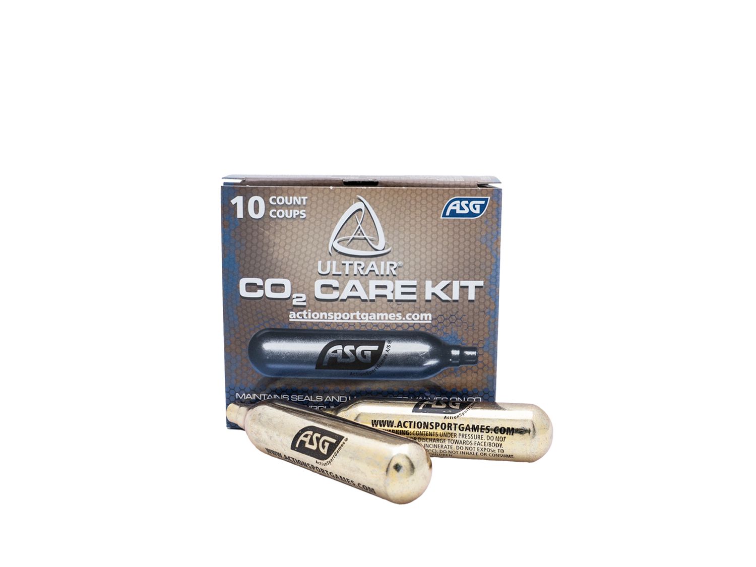 ULTRAIR 12 gr. Co2 cartridge, 10 pcs (9 regular &amp; 1 lubrication)