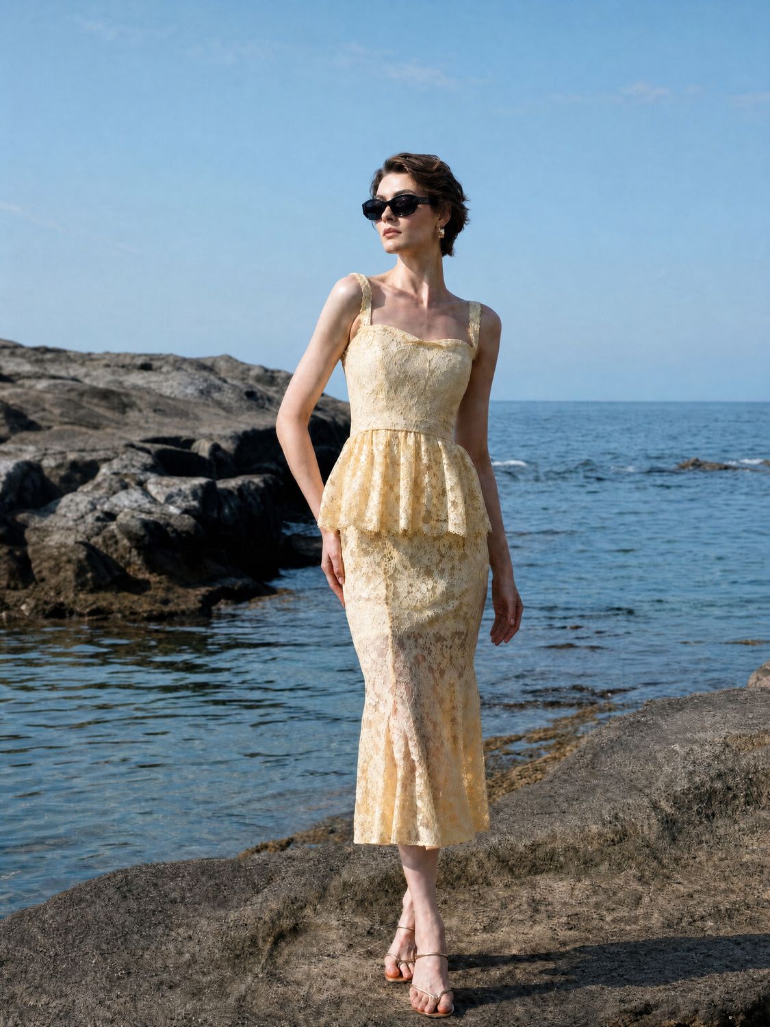 DRESS AB4158 YELLOW