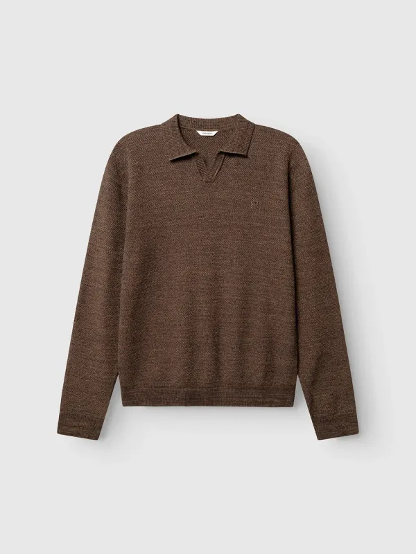 GABlamix Coro Jhon LS Knit Brown Slate