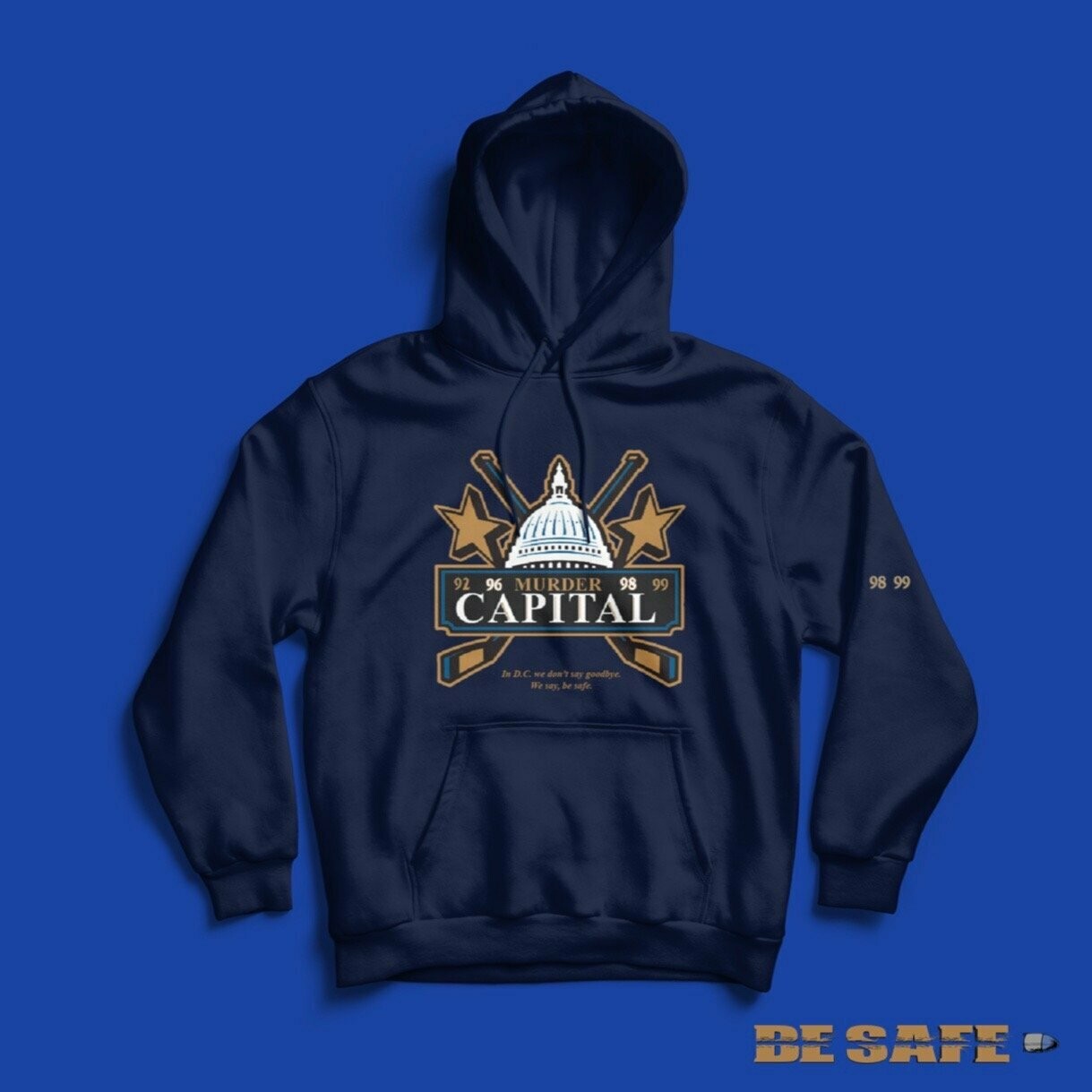 (202) BE SAFE Hoodie (Available in White or Navy!)