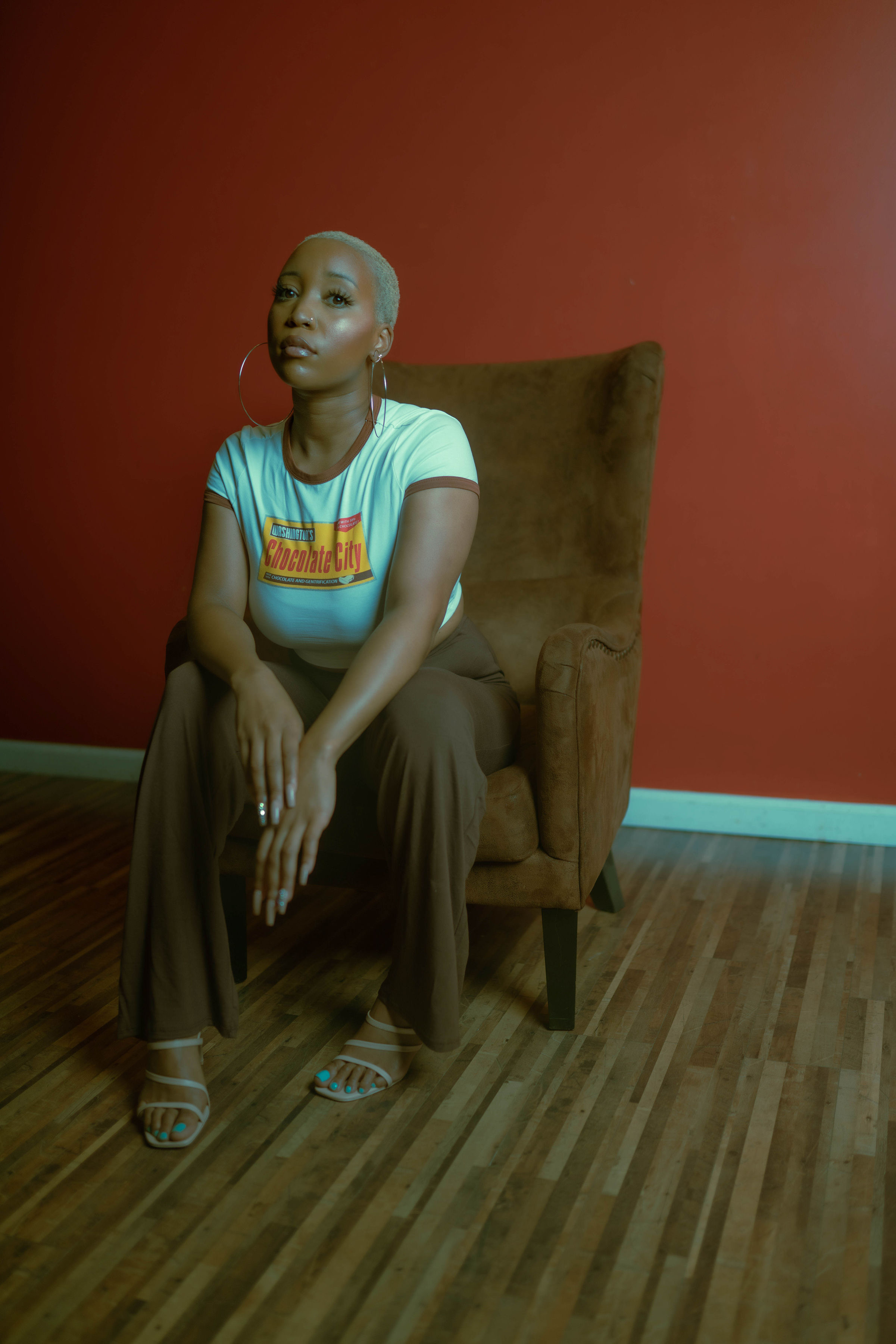 (202) Chocolate City Cropped Ringer T-Shirt