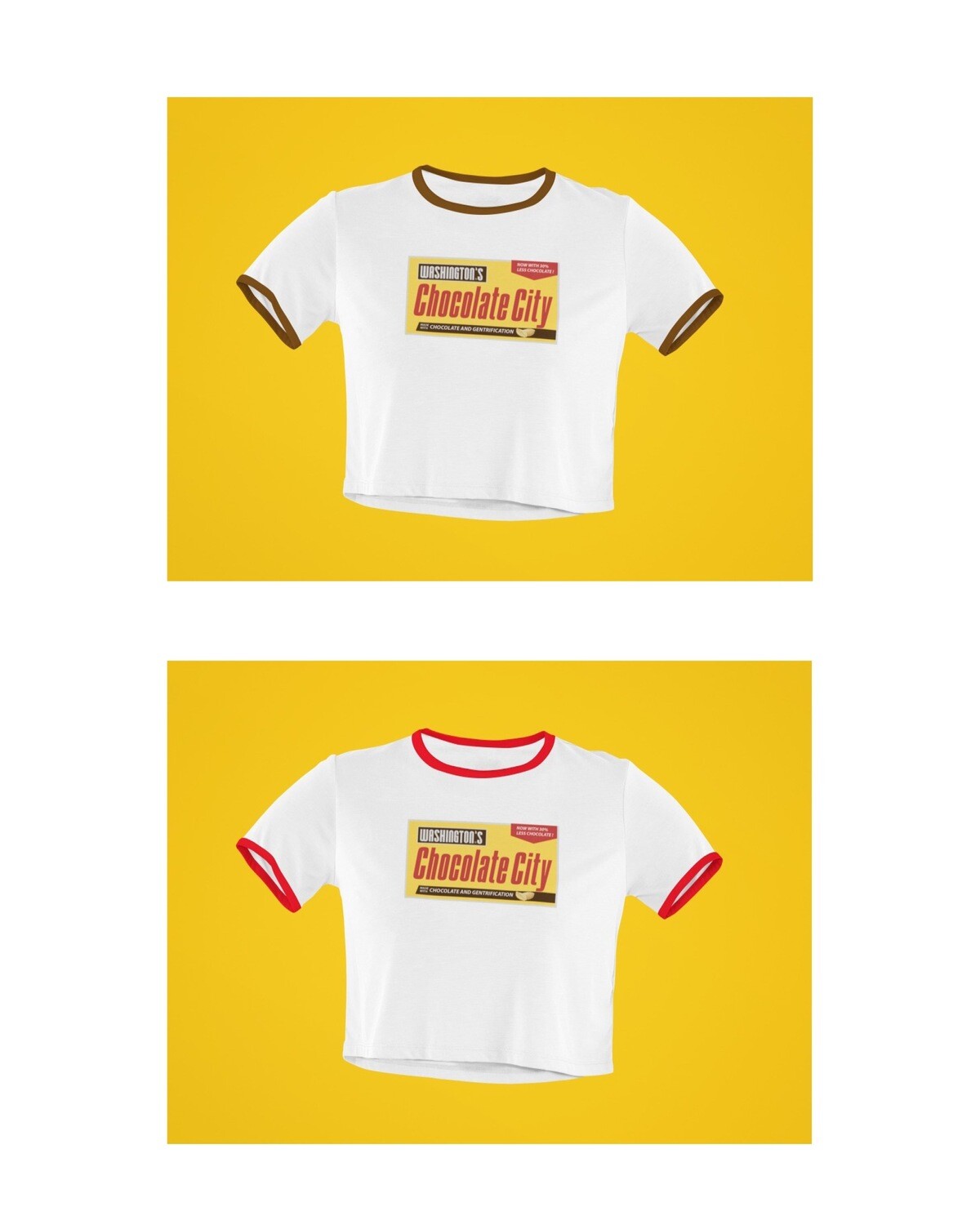(202) Chocolate City Cropped Ringer T-Shirt