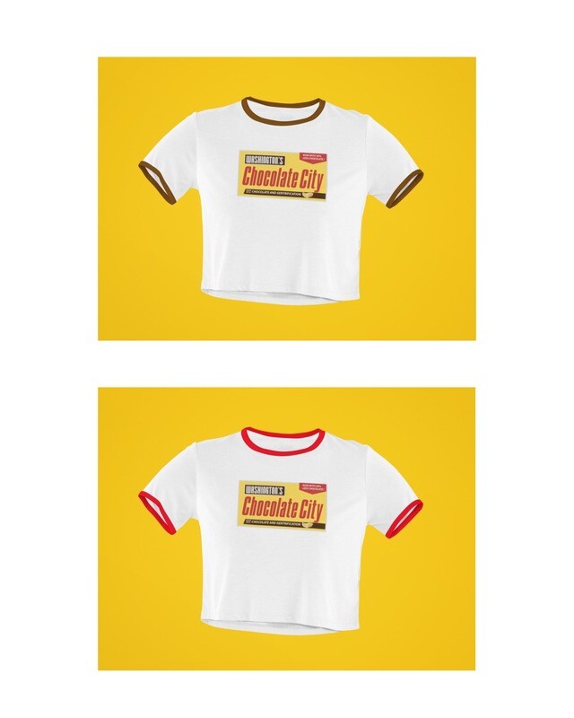 (202) Chocolate City Cropped Ringer T-Shirt