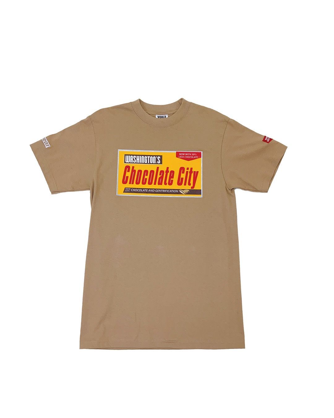 (202) Chocolate City T-Shirt, in Peanut Butter Brown, Size: S