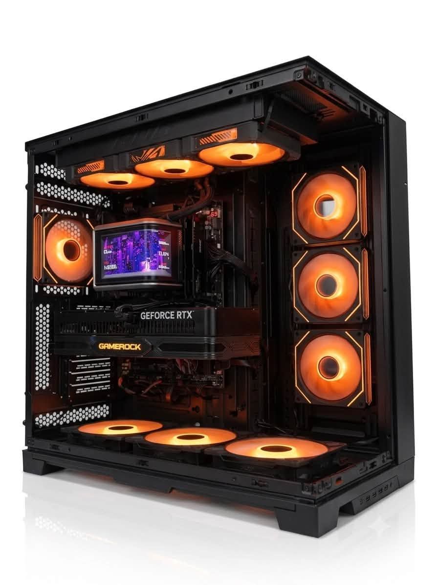 Gaming PC rtx palit gamerock + Ryzen 9950X3D MIT 4 Tb ssd und 64 gb ram D5