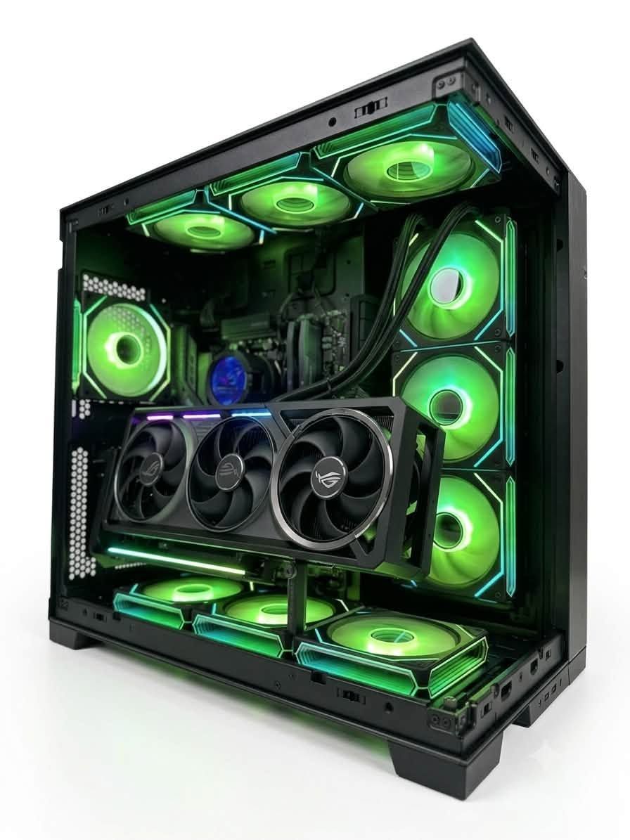 High End PC RTX 5080 Asus Rog Astral 16 Gb Oc mit ryzen 9800X3D 32 gb ram D5 un 1 Tb ssd