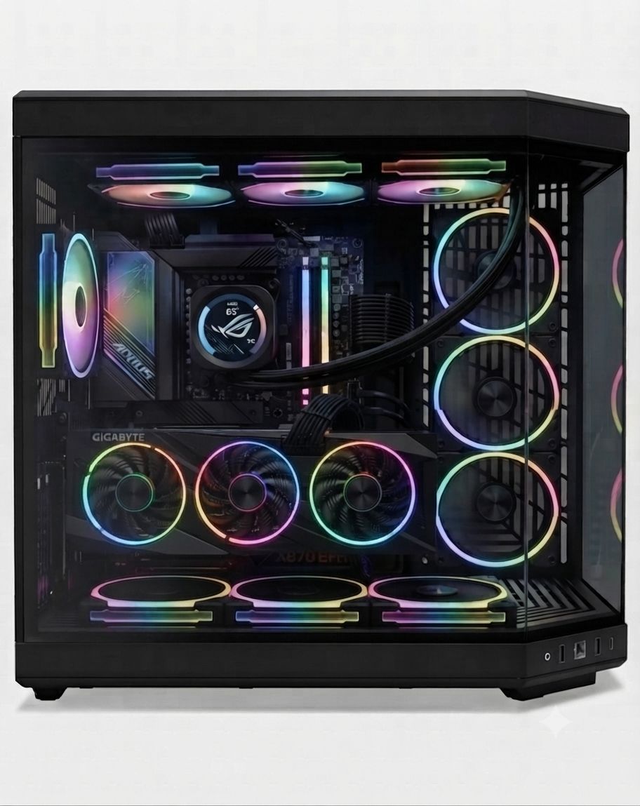 Gaming Pc Rtx 5080 16 gb Oc Asus rog LCD Ryzen 9850X3D 32 Gb Ram RGB 1 tb Ssd