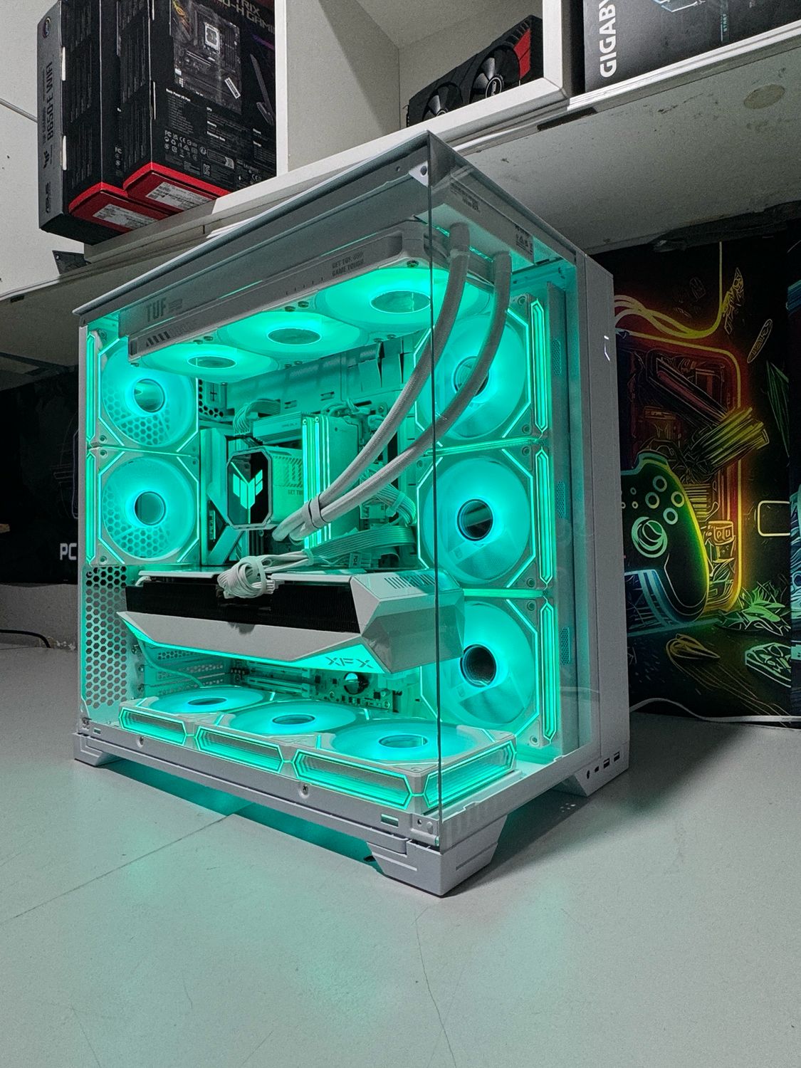 Gaming PC Stelaris AMD Setup RX9070XT 16 GB  Oc +7800X3D 32 Gb Ram +1 Tb Ssd