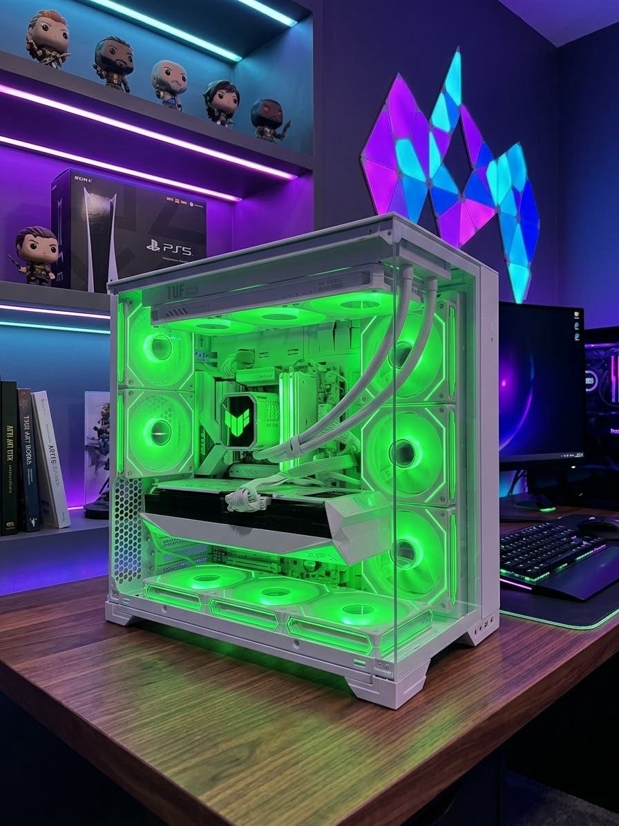 Gaming PC Stelaris AMD Setup RX9070XT 16 GB  Oc +7800X3D 32 Gb Ram +1 Tb Ssd