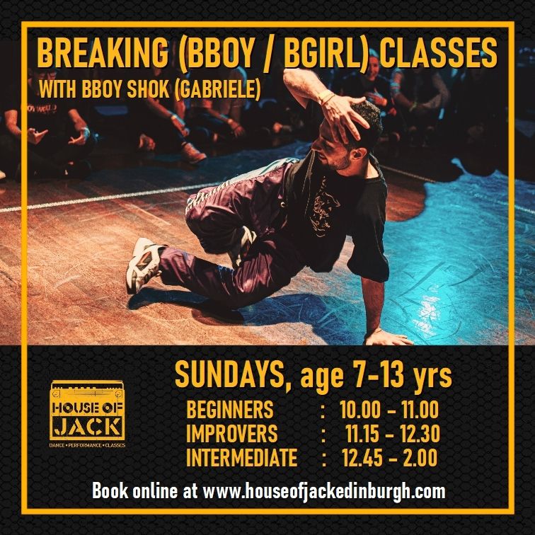 Breaking (Bboy / Bgirl) Beginners (age 7-12) [October-December]