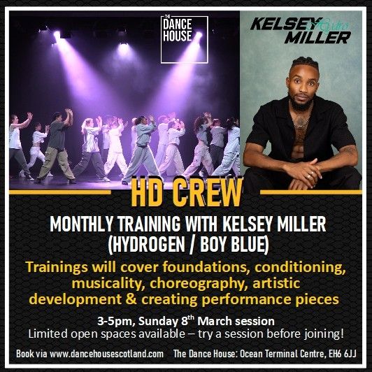 Hip Hop training - HD Crew with Kelsey 'Hydro' Miller, Sunday 8th March, 3-5pm