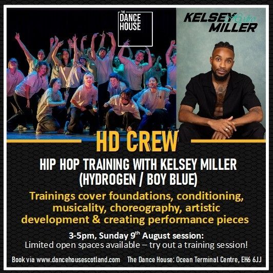 Hip Hop training with Kelsey 'Hydro' Miller, Sunday 9th August, 3-5pm
