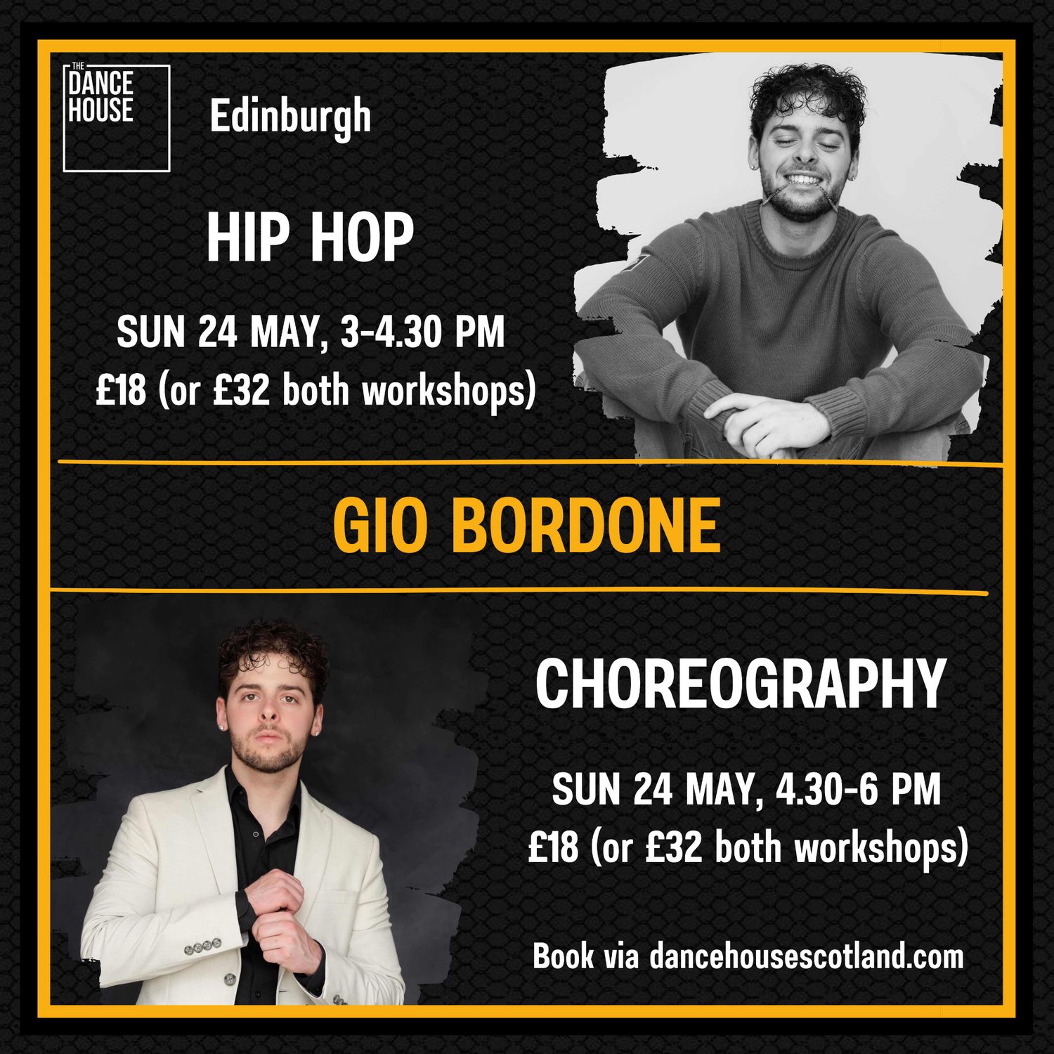 Hip hop Workshop with Gio Bordone, Sun 24th May, 3-4.30pm