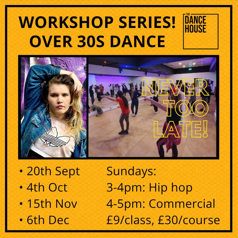 SUN 6 OCT, Over 30s Commercial dance with Olivia, 4-5pm