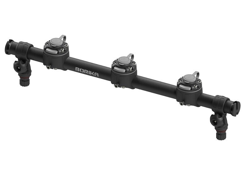 Barre de fixation 3 équipements 700 mm Noir | Fasten Borika