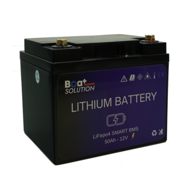 Batterie lithium Lifepo4 12V 50A Boat Solution France