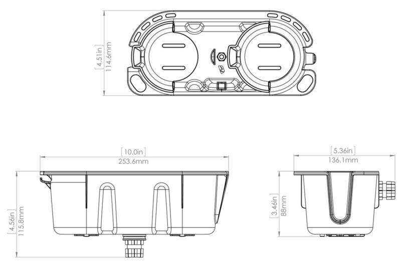 Stowpod porte-boissons et appâts à 2 compartiments | RAILBLAZA