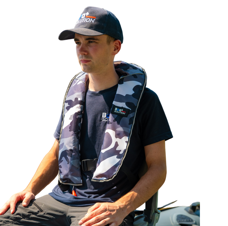 Gilet de sauvetage automatique camouflage N&amp;B Boat Solution