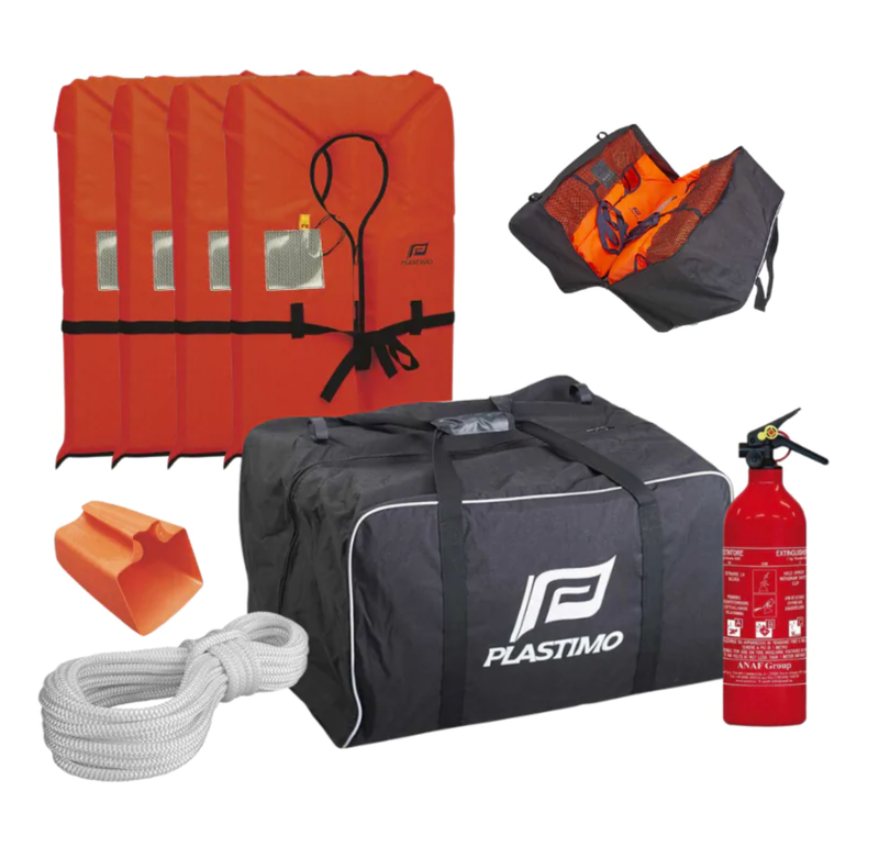 Pack de sécurité Plastimo / Sac d&#39;armement basique 4 personnes
