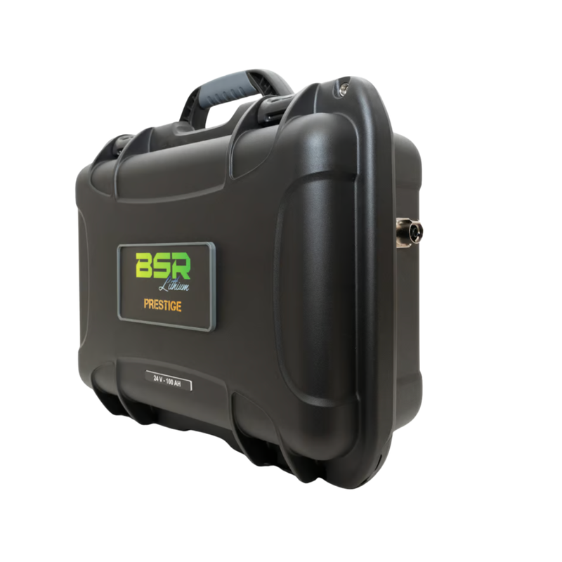 Batterie Lithium BSR Valise PRESTIGE LifePo4 Gen3 24V/100Ah + chargeur non étanche 10A Batterie Lithium BSR Valise PRESTIGE LifePo4 Gen3 24V/100Ah + chargeur non étanche 10A