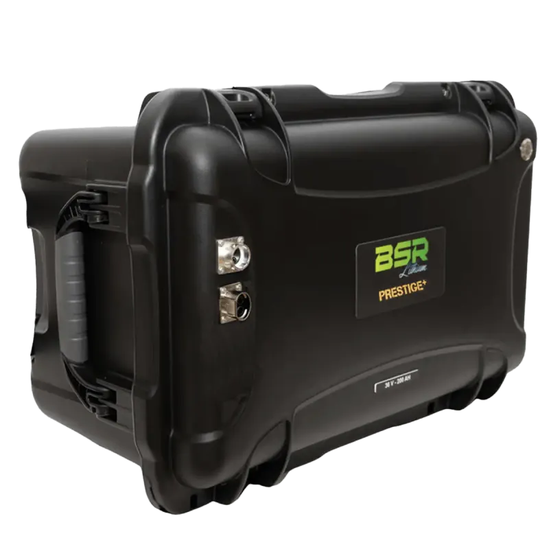 Batterie Lithium BSR Valise PRESTIGE PLUS Gen3 36V/200 Ah + chargeur + prise sondeur Batterie Lithium BSR Valise PRESTIGE PLUS Gen3 36V/200 Ah + chargeur + prise sondeur