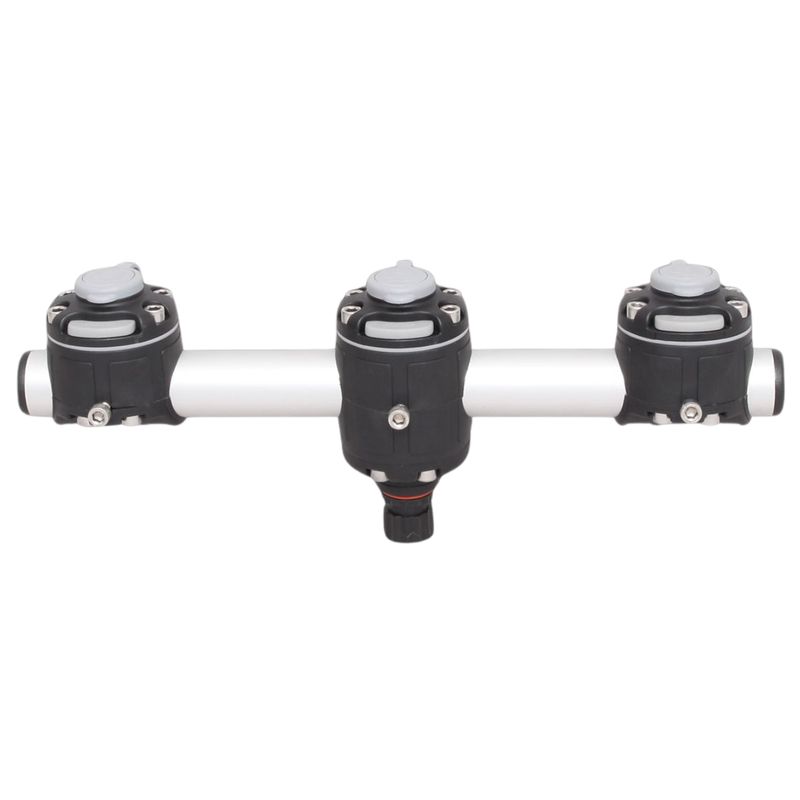 Barre de fixation 3 équipements 350 mm Gris | Fasten Borika