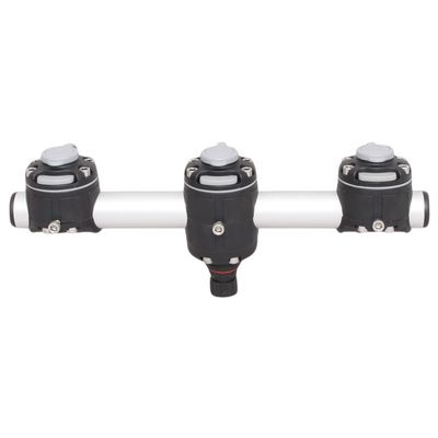 Barre de fixation 3 équipements 350 mm Gris | Fasten Borika