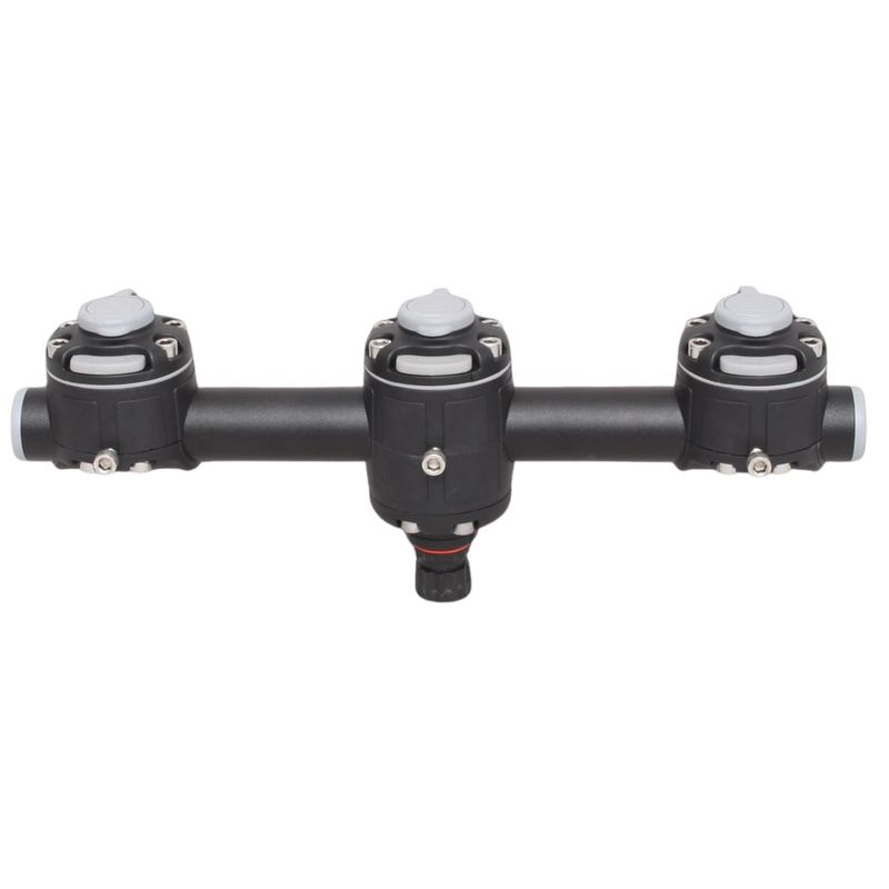 Barre de fixation 3 équipements 350 mm Noir | Fasten Borika