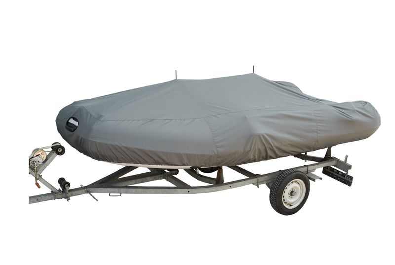Bâche protection grise pour bateau pneumatique