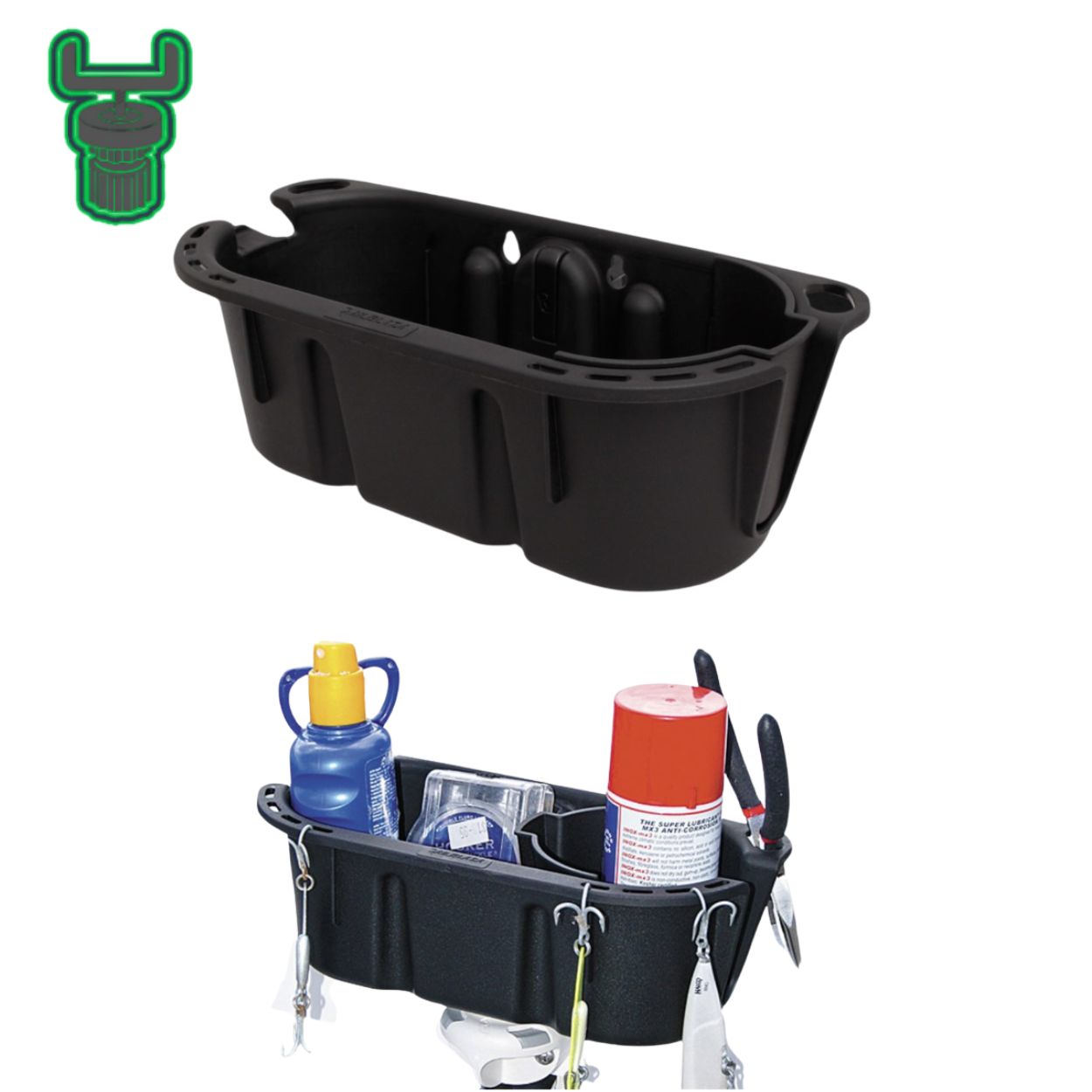 Stowpod porte-boissons et appâts à 2 compartiments | RAILBLAZA