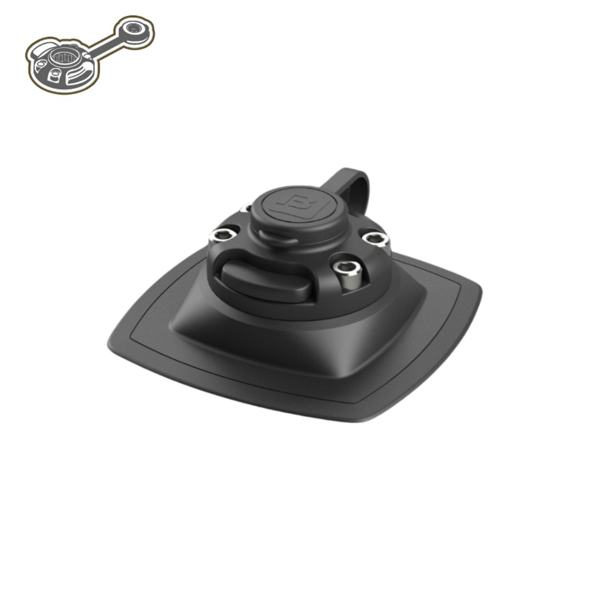 Petite plateforme avec clip rapide à coller (colle et pinceau fournis) | Fasten Borika