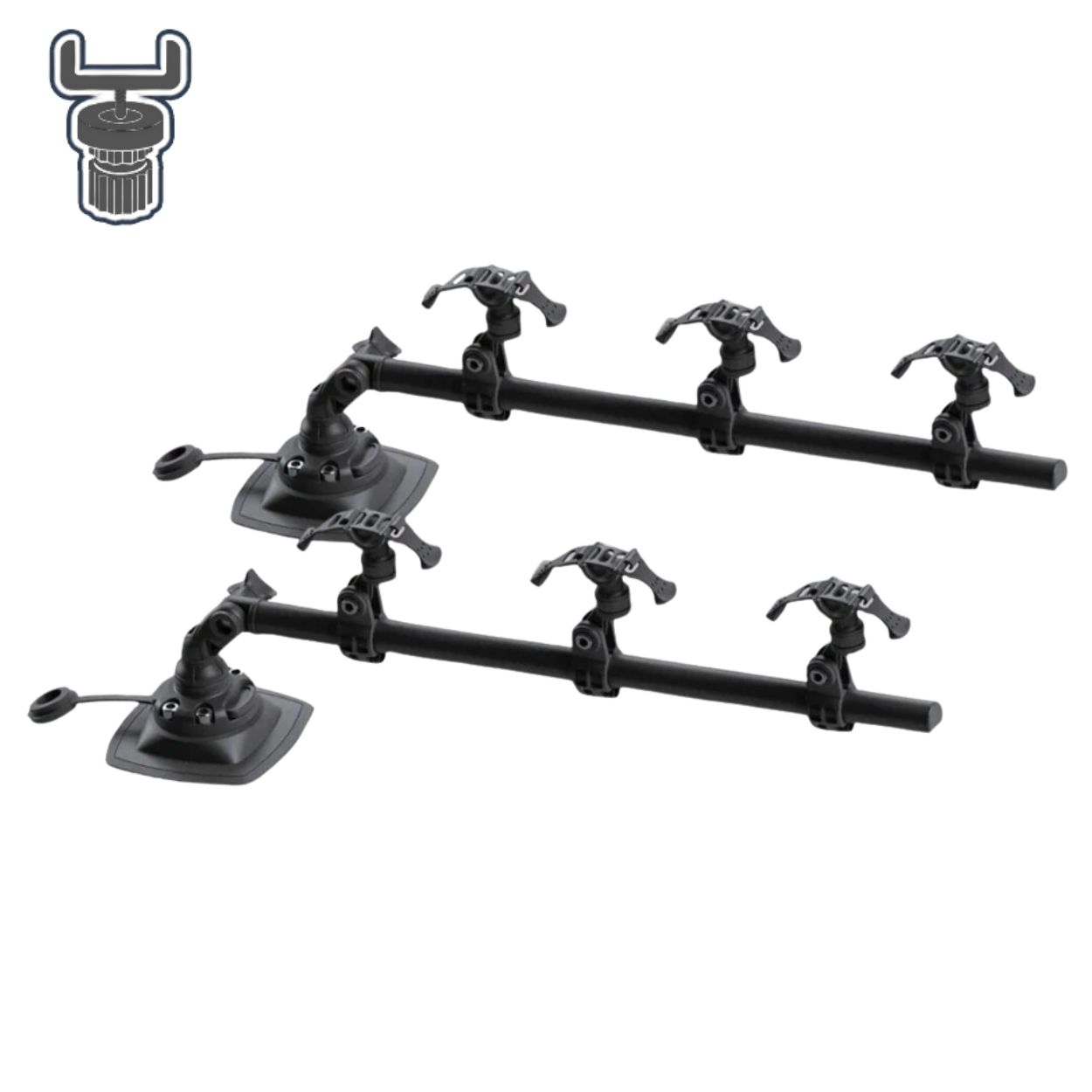 Porte cannes (Ensemble complet pour 3 cannes) | Fasten Borika