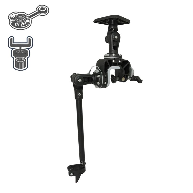 Support échosondeur avec tablette carrée orientable | Fasten Borika