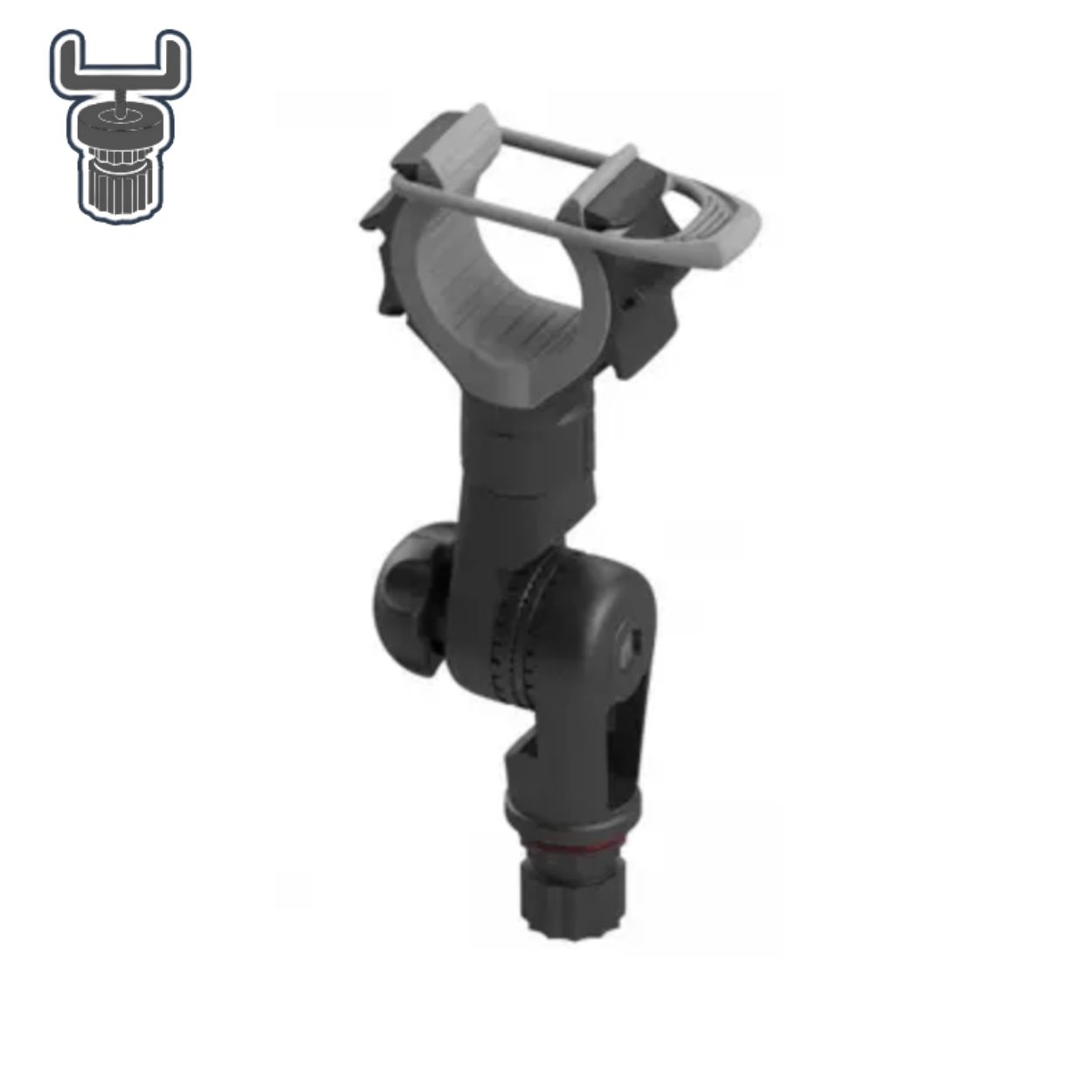 Tiges de fixation et support de tube Ø15/50 mm caoutchouc élastique rotatif et inclinable | Fasten Borika