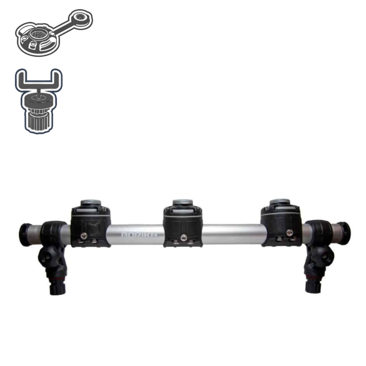 Barre de fixation 3 équipements 500 mm | Fasten Borika