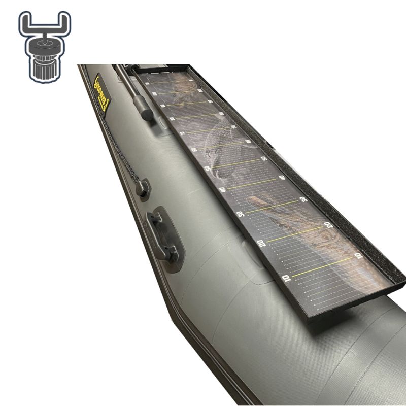 Table en aluminium (1200x200mm ou 800x200mm) + mètre ruban PVC avec système Fasten Borika