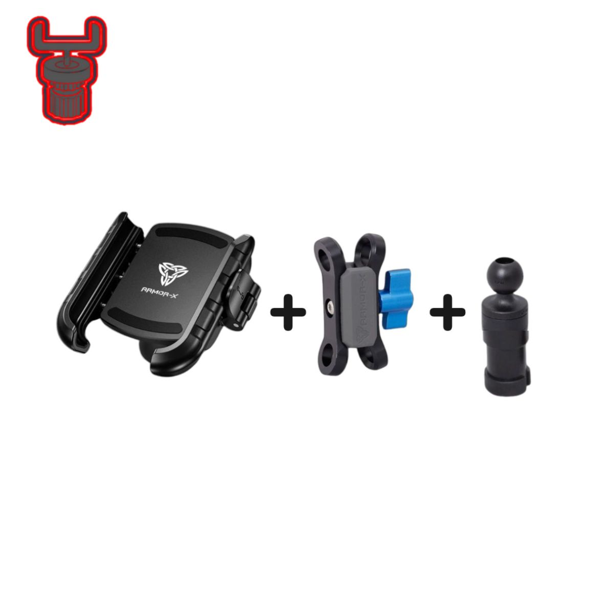 Kit support téléphone avec adaptateur de fixation Scotty
