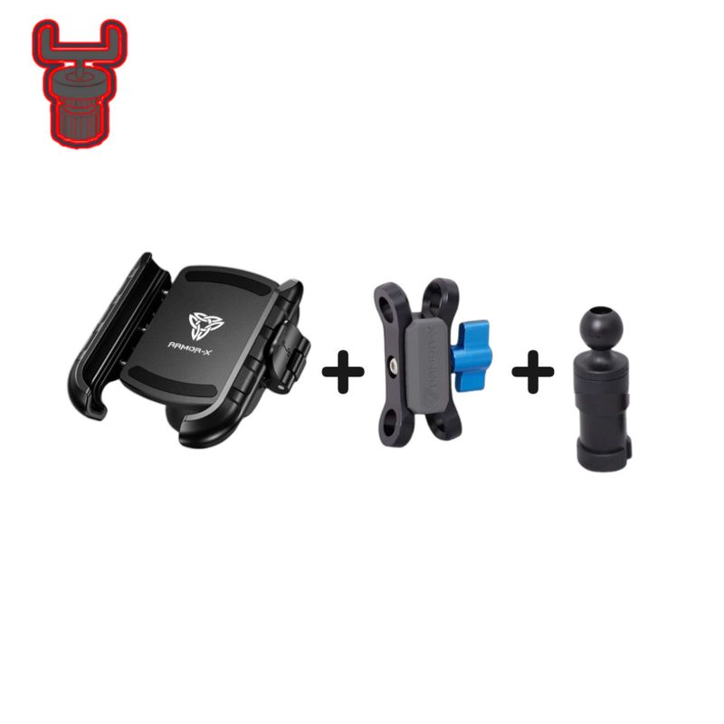 Kit support téléphone avec adaptateur de fixation Scotty
