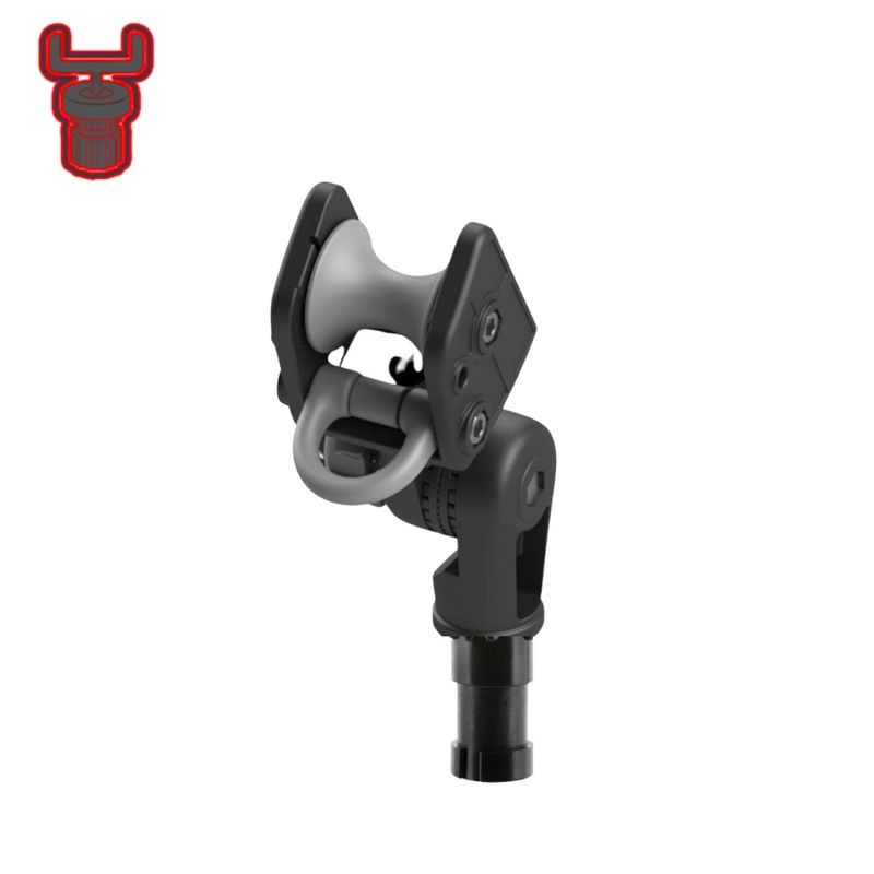 Davier inclinable avec anneau de guidage Fasten Borika avec adaptateur de fixation Scotty