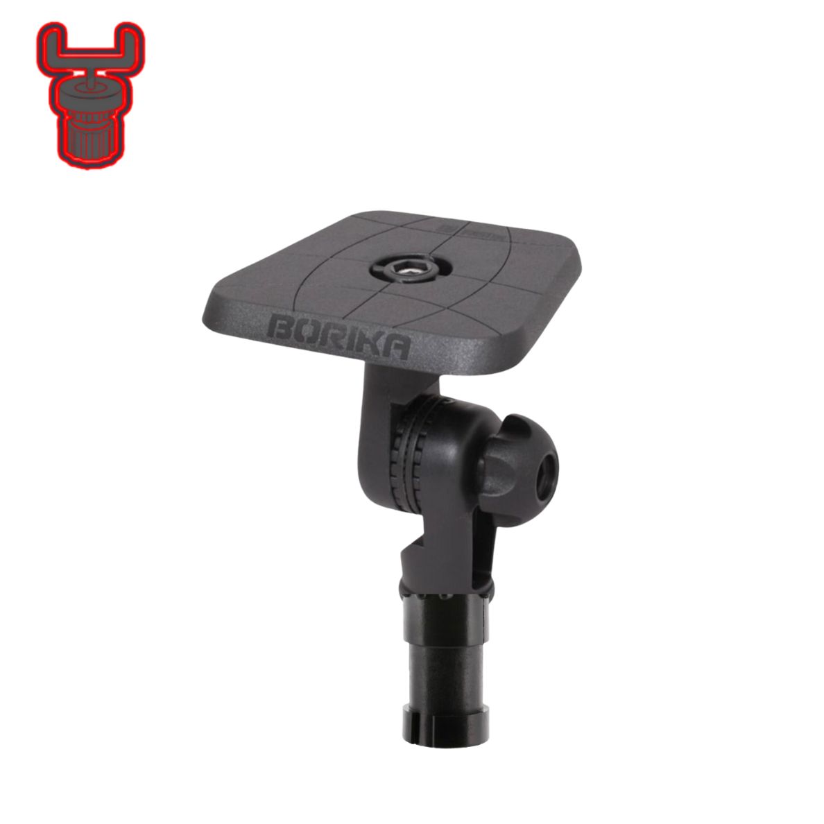 Tablette carrée orientable Fasten Borika avec adaptateur de fixation Scotty