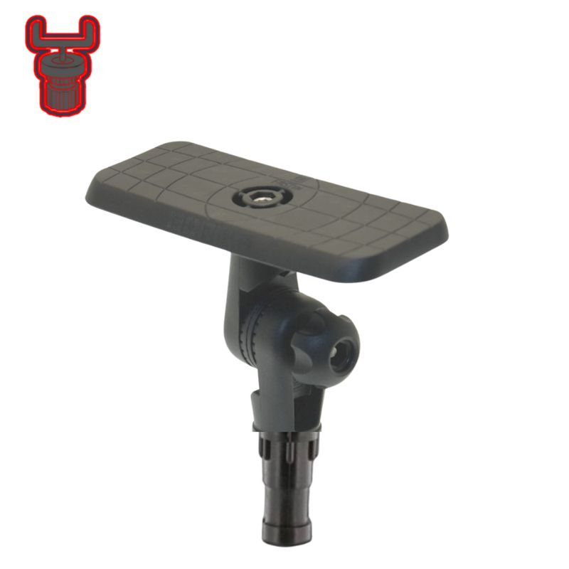 Tablette rectangulaire orientable Fasten Borika avec adaptateur de fixation Scotty