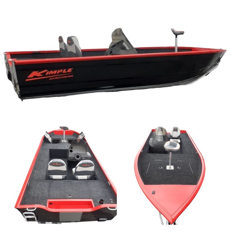 Barque KIMPLE Adventure 460MS peinture biton noire/rouge