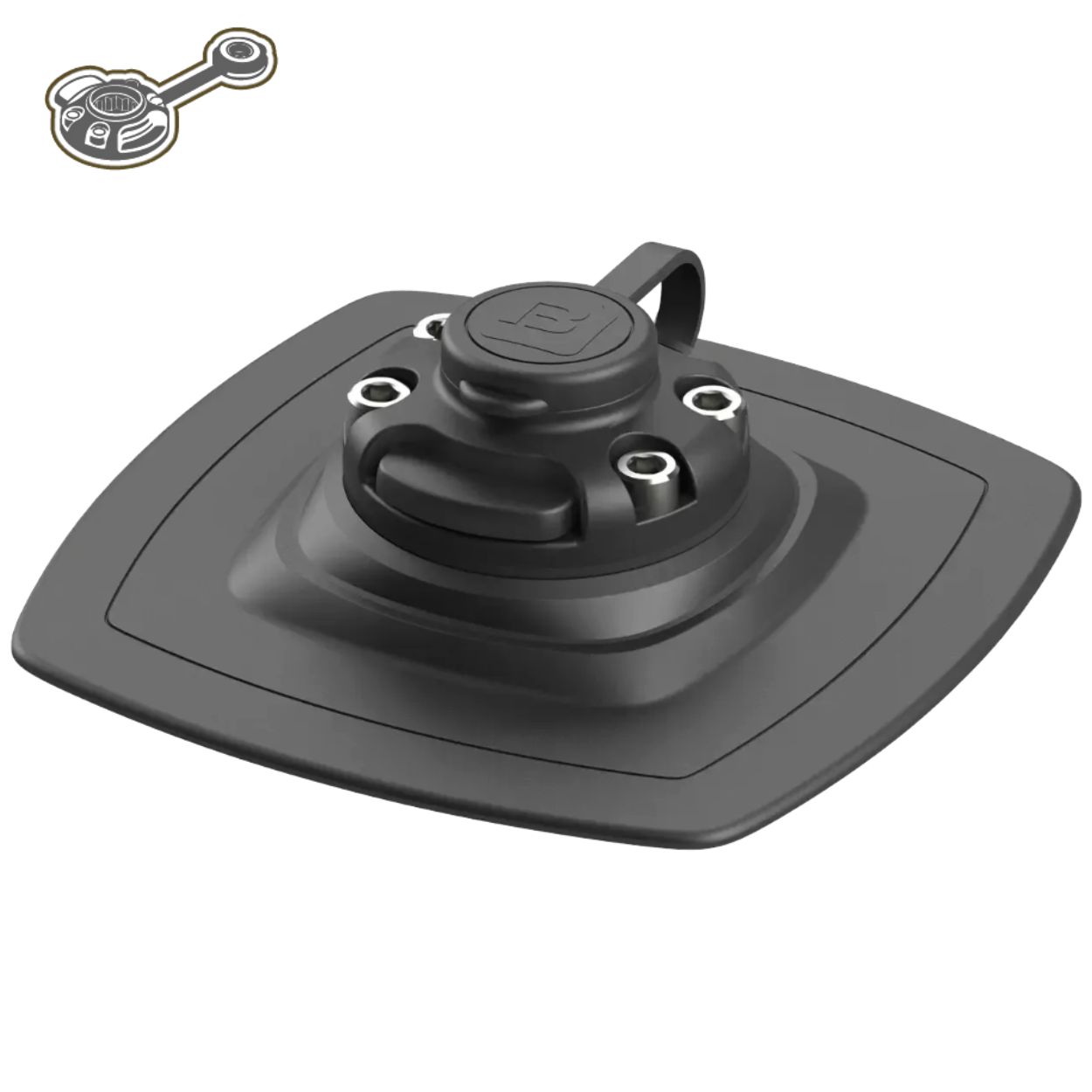 Plateforme avec clip rapide à coller (colle et pinceau fournis) | Fasten Borika